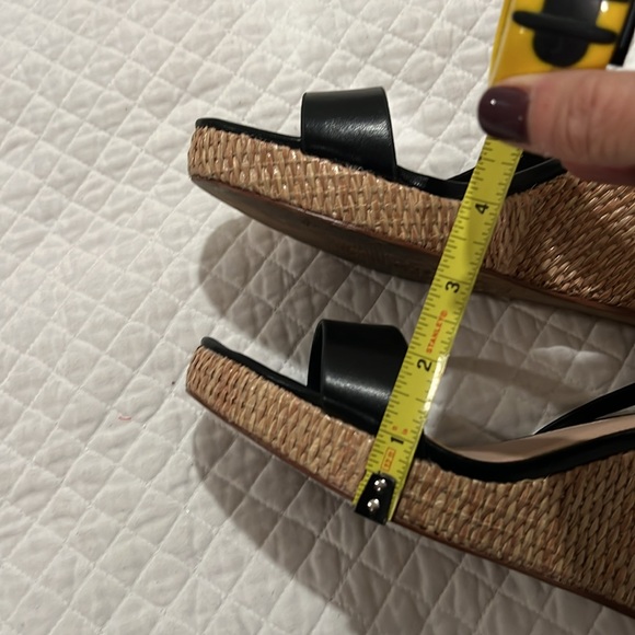 Aldo Black Platform Wedge Sandal Since 9.5 - Picture 6 of 6